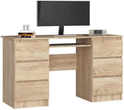 AKORD CLP A-11 Számítógépasztal Laminált Sonoma Tölgy 6 Fiókos