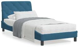 vidaXL kék bársony ágykeret LED-világítással 80 x 200 cm (3213823) - pepita