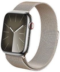Crong Milano Steel - Rozsdamentes acél szíj Apple Watchhoz 38/40/41/42 mm pezsgő (CRG-40MST-CHP)
