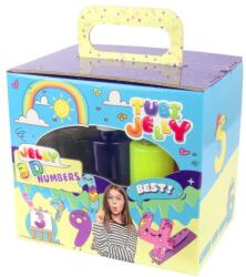 TUBAN SET TUBI JELLY (gel modelator) cu 6 culori si acvariu mic , NUMERE (TU3331)