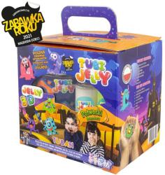 TUBAN SET TUBI JELLY (gel modelator) cu 6 culori si acvariu mic , MONSTRUI (TU3329)