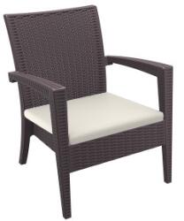 Siesta Exclusive SI-Кресло ратан с подлакътник 72x76xh89cm MIAMI (850) два цвята (014206)