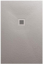 AREZZO design SOLIDSoft zuhanytálca 120x90 cm, BETON, színazonos lefolyóval (2 doboz) (12090C)