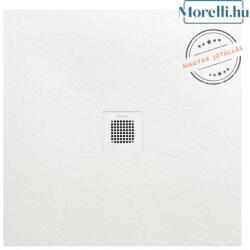 AREZZO design SOLIDSoft zuhanytálca 90x90 cm, FEHÉR, színazonos lefolyóval (2 doboz) (9090W)