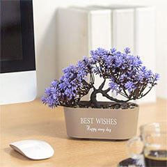 Műnövény dekoráció - bonsai, lila (19x13cm) (11825 lila)