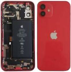  Apple iPhone SE 2020 középső keret akkufedéllel, kamera lencsével Piros (akkumulátorral és töltő csatlakozós átvezető fóliával szerelt) Gyári Grade A