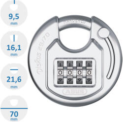 ABUS Diskus 29/70 számzáras biztonsági lakat (10040905-01)