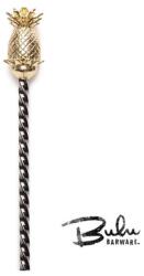 Cocktail Kingdom - Lingură de bar Bulu cu capăt în formă de ananas, culoare gunmetal cu vârf auriu, 33, 5 cm Tacam
