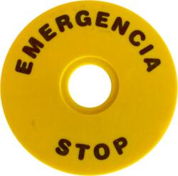 Tracon EMERGENCY STOP lap, d=90mm; h=2mm; ABS (NYG3-ES90) (NYG3-ES90)
