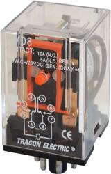 TRACON Ipari relé, 24V DC / 2×CO, (3A, 230V AC / 28V DC) (RM08-24DC) (RM08-24DC)