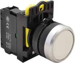 Tracon Egyszerű nyomókapcsoló, fehér, 1×NO, 5A/230V AC-15, IP65 (NYK3-W) (NYK3-W)