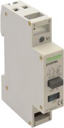 TRACON Moduláris nyomógomb, jelzőfénnyel, 230V, 50Hz, 1NO+1NC, LED, Ith: 16A, AC-14, Ie: 6A (EVOPBL) (EVOPBL)