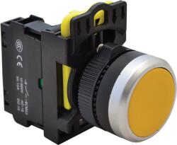 Tracon Egyszerű nyomókapcsoló, sárga, 1×NO, 5A/230V AC-15, IP65 (NYK3-Y) (NYK3-Y)