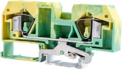 Tracon Védővezető ipari sorozatkapocs, rugós, sínre, zöld/sárga, 800V 76A 0.2-16 mm2 2P (TSKC16JD) (TSKC16JD)