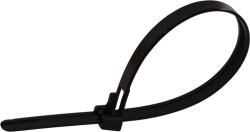 TRACON Nyitható kábelkötegelő, fekete, 300×7.6mm, D=10-80mm, PA6.6 (281-NY) (281-NY)