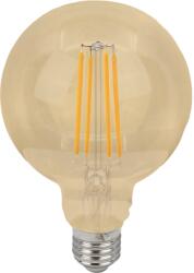 TRACON COG LED gömb fényforrás, arany, 230 VAC, E27, 7W, 800 lm, G95, 2500K, EEI=E (FILGG958W) (FILGG958W)