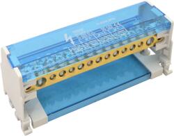 Tracon Moduláris elosztóblokk nyitható fedéllel, 2×25(25)mm2 / 4×10(6)mm2, 5×16(10)mm2, 500VAC/DC, 100A (FLSO25-2P11) (FLSO25-2P11)