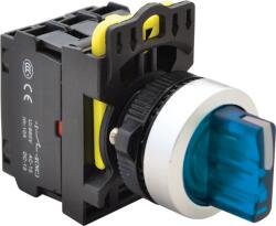 Tracon Világítókaros kapcsoló, kék, LED, háromállású, 1×NO+1×NC, 5A/230V AC-15, IP65, LED 230V AC/DC (NYK3-SL31B) (NYK3-SL31B)