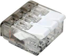 Tracon Csavar nélküli vezetékösszekötő, nyitható átlátszó, 0, 2-4mm2, 32A, 450VAC 3P (RVON3) (RVON3)