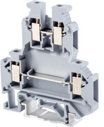Tracon Emeletes ipari sorozatkapocs, csavaros, sínre, szürke, 0, 2-4mm2, 500VAC, 32A (TSKA4/2) (TSKA4/2)