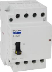 Tracon Installációs kontaktor, 230V AC, 50Hz, 3 Mod, 4×NO, AC1/AC7a, 40A (SHK4-40K) (SHK4-40K)