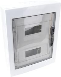Tracon Falon kívüli elosztódoboz, füstszínű-sík ajtóval, NPE nélkül, 2×12 (24) modul, IP40, (H×W×D=415×330×100mm) (EDFKS-12/2) (EDFKS-12/2)