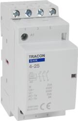 Tracon Installációs kontaktor, 230V AC, 50Hz, 2 Mod, 4×NO, AC1/AC7a, 25A (SHK4-25) (SHK4-25)