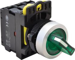 Tracon Világítókaros kapcsoló, zöld, LED, kétállású, 1×NO+1×NC, 5A/230V AC-15, IP65, LED 230V AC/DC (NYK3-SL21G) (NYK3-SL21G)