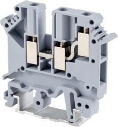Tracon Háromkapcsos ipari sorozatkapocs, csavaros, sínre, szürke, 0, 2-4mm2, 500VAC, 32A (TSKA4/3) (TSKA4/3)