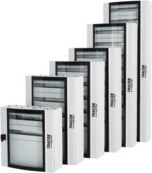 TRACON Ívelt biztonsági üvegajtós fém elosztószekrény, 600×1800×250 / 264M (24×11 rows) (TGE6018025) (TGE6018025)