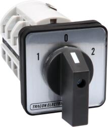 TRACON Közvetlen irányváltó motorkapcsoló, 1-0-2, 400V, 50Hz, 125A, 30kW, 88x88mm (TKM-12/N) (TKM-12/N)