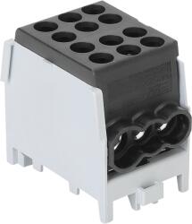 Tracon Főáramköri leágazó kapocs, sínre szerelhető, fekete, 2.5-25mm2, max. 1000VAC/DC, max. 101A (FLECU-25-16-3F) (FLECU-25-16-3F)