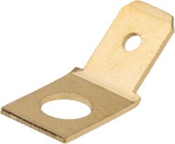 Tracon Csavaros rögzítésű szigeteletlen csatlakozó csap, sárgaréz, 6, 3x0, 8mm 45°, M4 (CSA-45-4) (CSA-45-4)