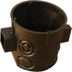 Tracon Perforált szerelvénydoboz süllyesztett, mély, sorolható, fekete, 64×61mm (D60SM) (D60SM)