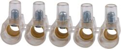 Tracon Csavaros csatlakozó, átlátszó házzal, 5 tagú, 1 csavar, 5x10mm2, 450VAC (TBT-10) (TBT-10)