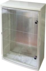 TRACON Műanyag elosztószekrény átlátszó ajtóval, HxWxD=800x600x260mm, IP65, IK10, 1000V AC/DC, RAL7035 (TME806026T) (TME806026T)