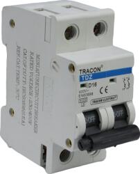 TRACON Kismegszakító, 2 pólus, D karakterisztika, 1A, 6kA (TDZ-2D-1) (TDZ-2D-1)