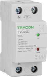 TRACON Aut. visszakapcsoló fesz. növekedési/csökkenési relé, AC230V, 2P, 63AU>: 265V, U (EVOUO2P63)
