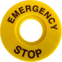 Tracon EMERGENCY STOP lap, d=60mm; h=2mm; ABS (NYG3-ES60) (NYG3-ES60)