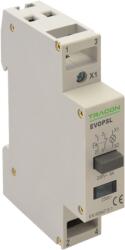 TRACON Moduláris nyomókapcsoló, jelzőfénnyel, 230V, 50Hz, 1NO+1NC, LED, Ith: 16A, AC-14, Ie: 6A (EVOPSL) (EVOPSL)