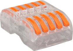 Tracon Csavar nélküli vezetékösszekötő, toldó, nyitható, átlátszó, 0, 5-4mm2, 32A, 400VAC 5P (OVOTT55) (OVOTT55)