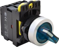 Tracon Világítókaros kapcsoló, kék, LED, kétállású, 1×NO+1×NC, 5A/230V AC-15, IP65, LED 230V AC/DC (NYK3-SL21B) (NYK3-SL21B)