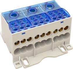Tracon Fővezetéki leágazó sorkapocs nyitható fedéllel, 3×1×50(35)mm2 / 3×6×16(10)mm2, 690VAC/DC, 175 A (FLSO50-3P) (FLSO50-3P)