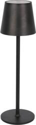 TRACON Asztali akkumulátoros LED díszlámpa, fém, fekete, 3.5W, 3000K, 3, 7V, 3600 mAh, Li-Ion, 200lm , 10h, IP20 (RLM) (RLM)