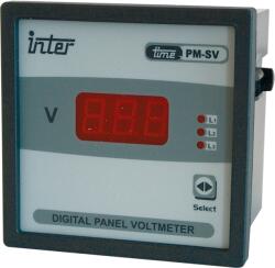 TRACON Digitális 3 fázisú váltakozó áramú voltmérő, direkt, 96x96mm, 500V AC (ACVMD-K-96-500) (ACVMD-K-96-500)