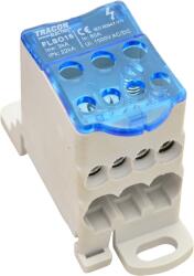 Tracon Fővezetéki leágazó sorkapocs nyitható fedéllel, 3×16(16)mm2 / 4×10(6)mm2, 1000VAC/DC, 80A (FLSO16) (FLSO16)