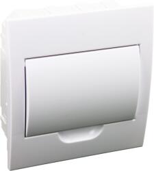 TRACON Süllyesztett elosztódoboz, fehér ajtóval, N/PE sínnel, 1×8 modul, IP40, (H×W×D=200x186x66 mm) (EDSN-8/1) (8/1)
