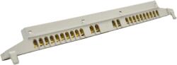 Tracon Szigetelt földelősín (N/PE) EDSS-12/. mod. elosztóhoz, 230/400VAC, 63A, 7, 6×18, 3mm, L=250 mm, 24P, IP20 (NPE-Z-24) (NPE-Z-24)
