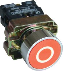 Tracon Tokozott jelölt nyomógomb, fémalapra szer. , piros, (fehér 0), 1×NC, 3A/240V AC, IP44 (NYGBA4222PT) (NYGBA4222PT)