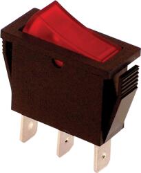 Tracon Készülékkapcsoló, BE-KI, piros-világító, 16(6)A, 250V AC (TES-21) (TES-21)